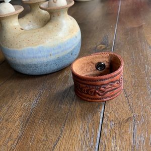 Original TroubleCuff Genuine Leather Tooled Cuff